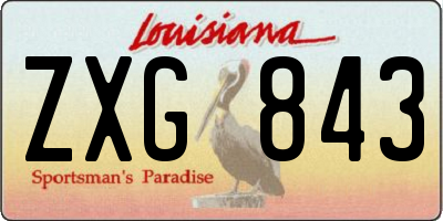 LA license plate ZXG843