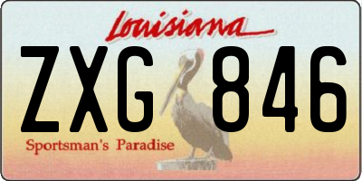 LA license plate ZXG846