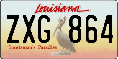 LA license plate ZXG864
