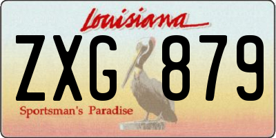 LA license plate ZXG879