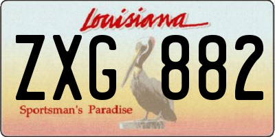 LA license plate ZXG882