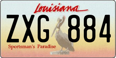 LA license plate ZXG884