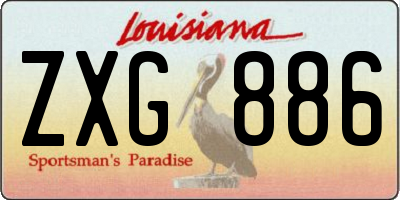 LA license plate ZXG886