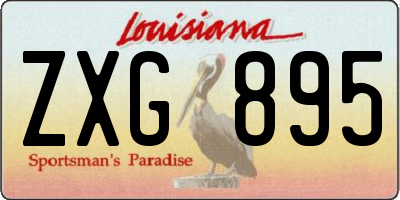 LA license plate ZXG895