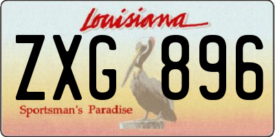 LA license plate ZXG896