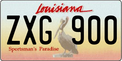 LA license plate ZXG900