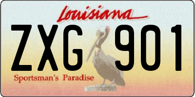 LA license plate ZXG901