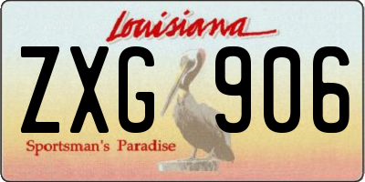 LA license plate ZXG906