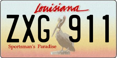 LA license plate ZXG911