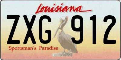 LA license plate ZXG912