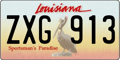 LA license plate ZXG913