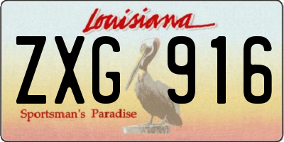 LA license plate ZXG916