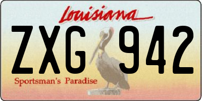 LA license plate ZXG942
