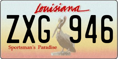 LA license plate ZXG946