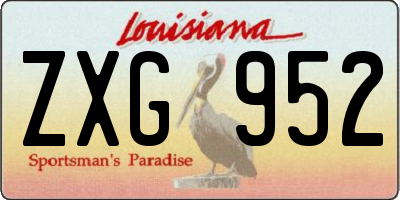 LA license plate ZXG952