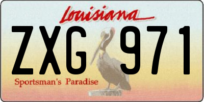 LA license plate ZXG971