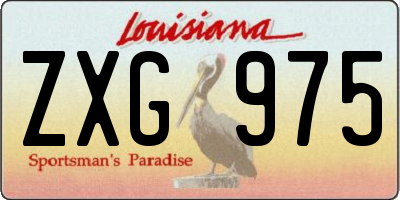 LA license plate ZXG975