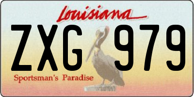 LA license plate ZXG979