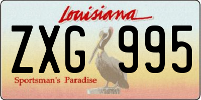 LA license plate ZXG995