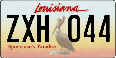 LA license plate ZXH044