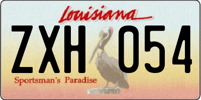 LA license plate ZXH054