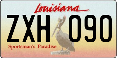 LA license plate ZXH090