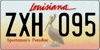 LA license plate ZXH095