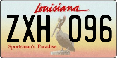 LA license plate ZXH096