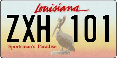 LA license plate ZXH101