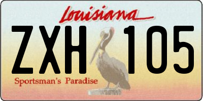 LA license plate ZXH105