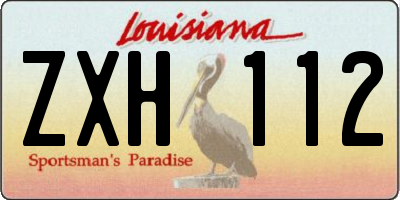 LA license plate ZXH112