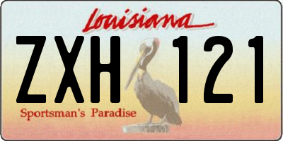 LA license plate ZXH121