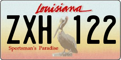 LA license plate ZXH122