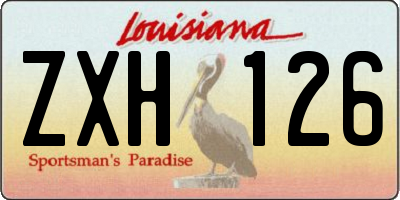 LA license plate ZXH126