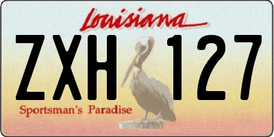 LA license plate ZXH127