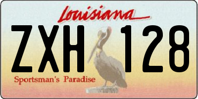 LA license plate ZXH128