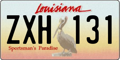 LA license plate ZXH131