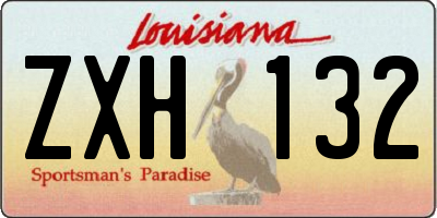 LA license plate ZXH132