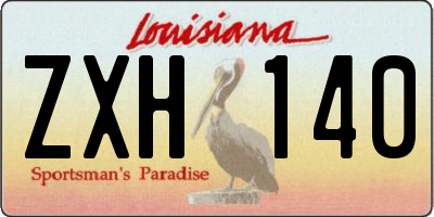 LA license plate ZXH140