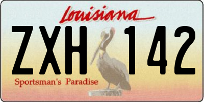 LA license plate ZXH142