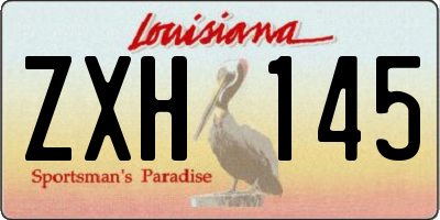 LA license plate ZXH145