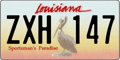 LA license plate ZXH147