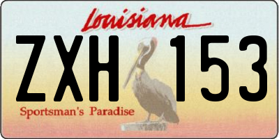 LA license plate ZXH153