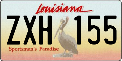 LA license plate ZXH155