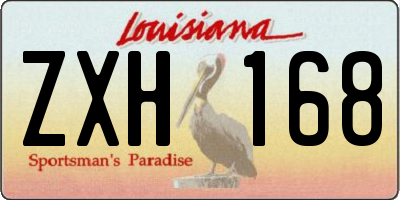 LA license plate ZXH168