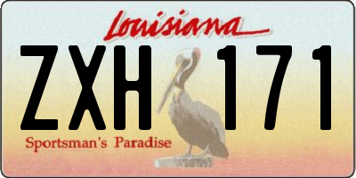 LA license plate ZXH171