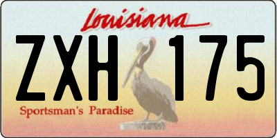 LA license plate ZXH175