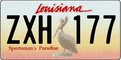 LA license plate ZXH177