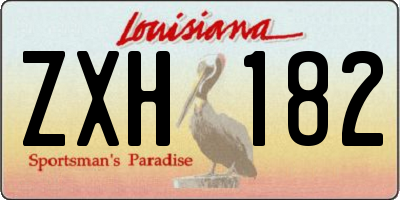 LA license plate ZXH182