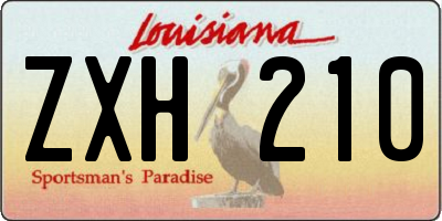 LA license plate ZXH210